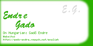 endre gado business card