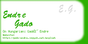 endre gado business card